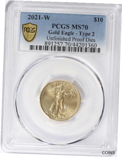 2021W ߥ 顼 $10   Type2 ̤ץ롼  PCGS MS70  2021W ...