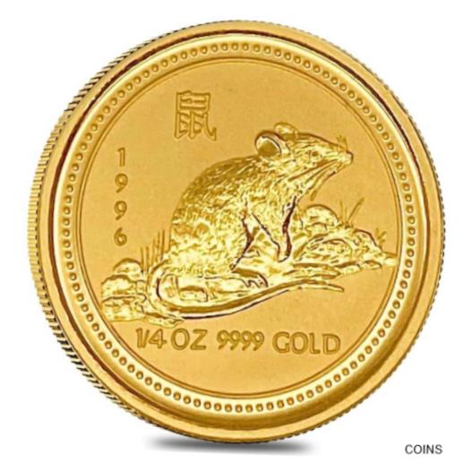 ڶ/ʼݾڽա ƥ    [̵] 1996 1/4 oz Gold Lunar Year of The Mouse BU Australia Perth Mint In Cap (Series