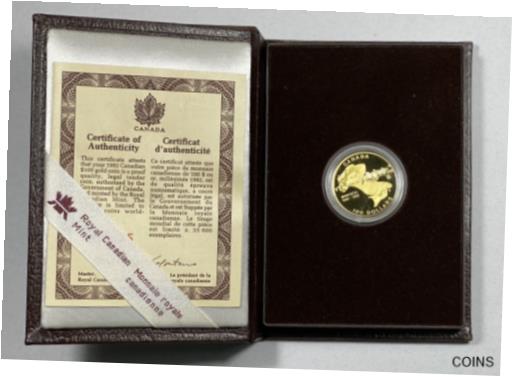 ڶ/ʼݾڽա ƥ    [̵] 1992 Canada Proof $100 Gold 1/4oz Montreal 350th Anniversary RCM OGP &COA