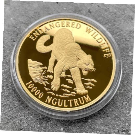 【極美品/品質保証書付】 アンティークコイン 金貨 1996 Bhutan 1 oz Gold Coin Endangered Snow Leopard 10000 Ngultrum Mintage 500 [送料無料] #gcf-wr-011926-1280