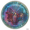 1986 シルバー イーグル MS68 PCGS モンスター トーンの素晴らしいコイン 非常に珍しいゴールド シールド1986 Silver Eagle MS68 PCGS Monster Toned Amazing coin Very Rare Gold Shield