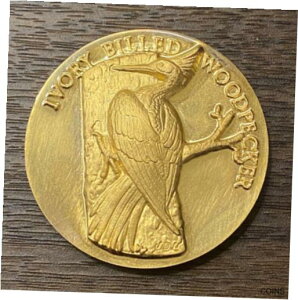 ڶ/ʼݾڽա ƥ    [̵] Longines Symphonette 24K Gold Over Sterling Silver Ivory Billed Woodpecker Coin-