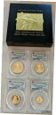 2022 ゴールド イーグル PR70 PCGS DCAM ファースト ストライク 4 コイン セット ミント ボックス & COA 付き2022 Gold E...