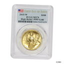 【極美品/品質保証書付】 アンティークコイン 金貨 2015-W $100 Gold High Relief Liberty PCGS MS70 First Day Of Issue Flag Label [送料無料] #got-wr-011926-2281