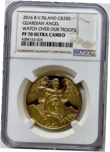 【極美品/品質保証書付】 アンティークコイン 金貨 2016 British Virgin Islands1oz Gold Guardian Angel NGC PF-70 UCAM [送料無料] #got-wr-011926-2462