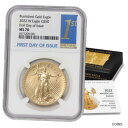 【極美品/品質保証書付】 アンティークコイン 金貨 2022-W $50 Gold Eagle NGC MS70 First Day of Issue 1oz Burnished Coin w/ OGP [送料無料] #gct-wr-011926-2682