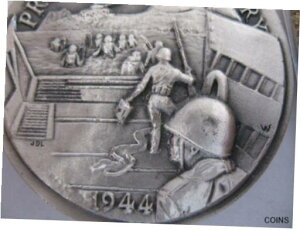 ڶ/ʼݾڽա ƥ 1+OZ LONGINES STERLING SILVER COIN PRELUDE TO VICTORY D-DAY JUNE 6 1944 + GOLD [̵] #ccf-wr-011926-4259