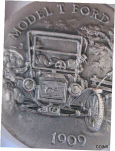 ڶ/ʼݾڽա ƥ    [̵] MODEL T FORD 1909 1+.OZ LONGINES STERLING SILVER 3D HIGH RELEIF COIN +GOLD