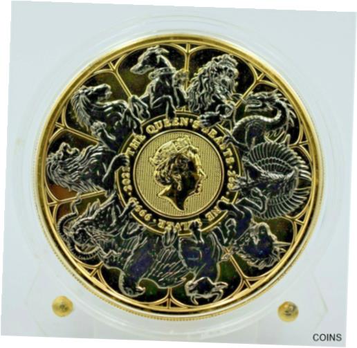  アンティークコイン コイン 金貨 銀貨  U.K. 2021 Queens Beasts - Completer 2 Oz Gold Ruthenium Silver Coin