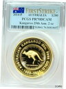 2014 オーストラリア ゴールド 200 ドル カンガルー PCGS PR 70 DCAM のみ 250 鋳造 2 オンス2014 AUSTRALIA GOL...