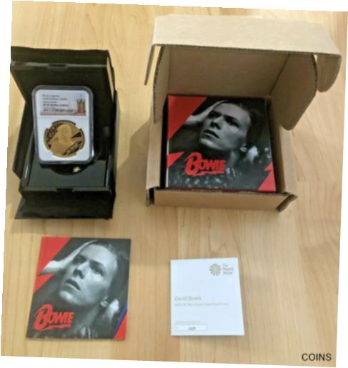 【極美品/品質保証書付】 アンティークコイン 金貨 2020 Music Legends David Bowie Two Ounce 2oz Gol..