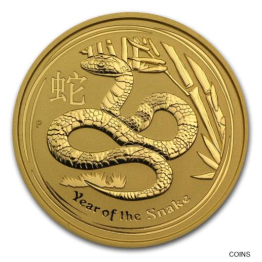 【極美品/品質保証書付】 アンティークコイン 金貨 2013 Australia 1 oz Gold Year of Snake Lunar Series 2 $200 Perth Mint Coin [送料無料] #gcf-wr-011927-46