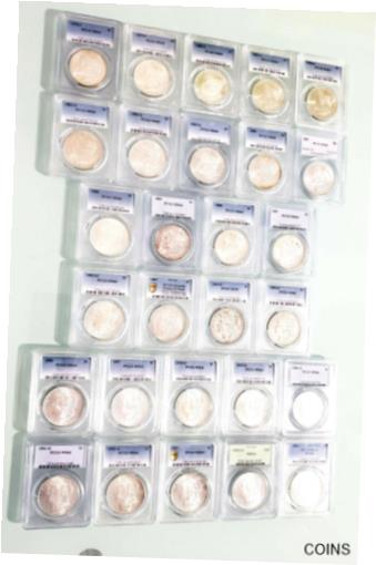 【極美品/品質保証書付】 アンティークコイン 硬貨 1878 - 1921 $1 Morgan Dollar Set all 28 coins Graded PCGS - 24 graded MS-64 GEMS [送料無料] #oct-wr-012034-225