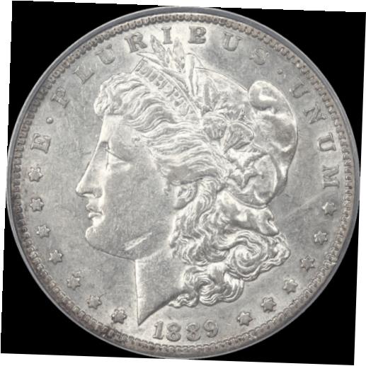 【極美品/品質保証書付】 アンティークコイン 銀貨 1889-CC Morgan Silver Dollar $1 PCGS AU50 - Nice White Coin, Key Date, OGH [送料無料] #sct-wr-012034-323