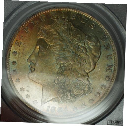 ڶ/ʼݾڽա ƥ    [̵] 1884-O Morgan Silver Dollar Coin $1 PCGS MS-65 Toned Gem RL