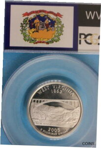 2005 S PR 69 シルバー ウェストバージニア州クォーター PCGS 等級認定 OCE 16742005 S PR 69 Silver West Virginia State Quarter PCGS Graded Certified OCE 1674