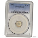 yɔi/iۏ؏tz AeB[NRC RC   [] 1852 US Silver Three Cent Piece 3CS - PCGS MS65