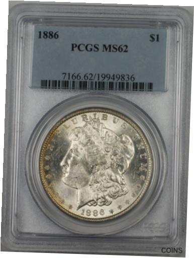 yɔi/iۏ؏tz AeB[NRC  1886 Morgan Silver Dollar $1 PCGS MS-62 Toned Rim (Better Coin) (J) RL [] #sct-wr-012034-6170