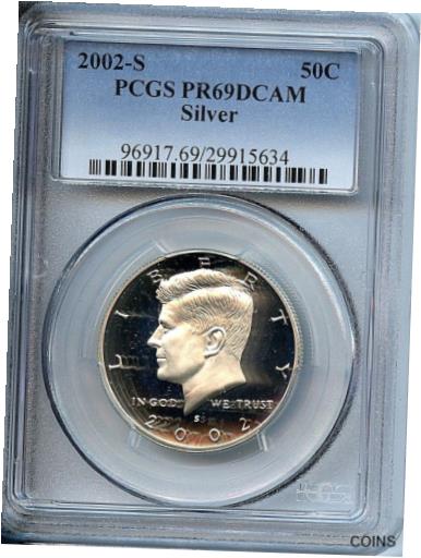  アンティークコイン コイン 金貨 銀貨  2002 S Kennedy Half PR69 DCAM PCGS 50 Cent Silver Proof Graded Coin C3