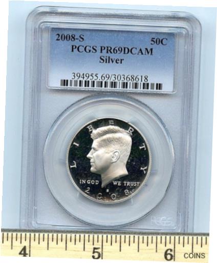  アンティークコイン コイン 金貨 銀貨  Kennedy Half 2008 S PR69 DCAM PCGS 50 Cent 90% Silver Proof Graded Coin B3