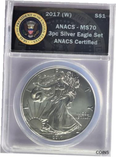 yɔi/iۏ؏tz AeB[NRC RC   [] 2017-(W) Silver Eagle ANACS MS 70 (Presidential Seal Label)