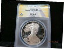 楽天金銀プラチナ　ワールドリソース【極美品/品質保証書付】 アンティークコイン 銀貨 1990-S American Silver Eagle Proof. ANACS Certified PF-68, Store Sale #01640 [送料無料] #sof-wr-012095-2728