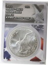 【極美品/品質保証書付】 アンティークコイン コイン 金貨 銀貨 [送料無料] 2021 Silver American Eagle Type 2 ANACS MS70 First Strike $1 Landing Eagle