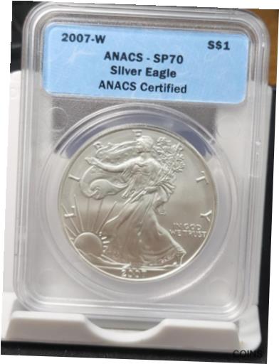 ڶ/ʼݾڽա ƥ    [̵] 2007 W ANACS American Silver Eagle S$1 SP 70 1 oz Uncirculated Coin