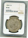 1884 S モーガン シルバー ダラー NGC VF 351884 S Morgan Silver Dollar NGC VF 35(3)