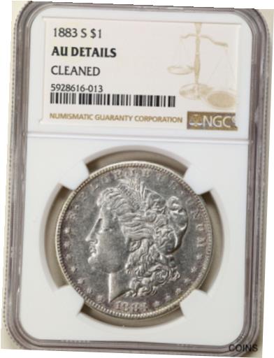 yɔi/iۏ؏tz AeB[NRC RC   [] 1883-S $1 Morgan Silver Dollar AU Detail Cleaned NGC 5928616-013