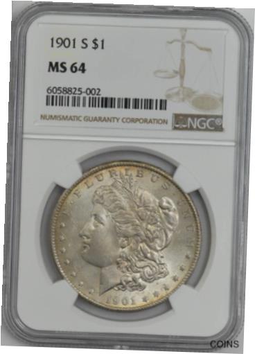 【極美品/品質保証書付】 アンティークコイン 銀貨 1901-S Morgan Silver Dollar $ MS64 NGC 944724-30 [送料無料] #sot-wr-012096-2915