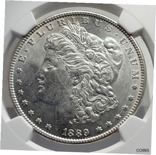 yɔi/iۏ؏tz AeB[NRC RC   [] 1889 UNITED STATES of America SILVER Morgan US Dollar Coin EAGLE NGC i79856