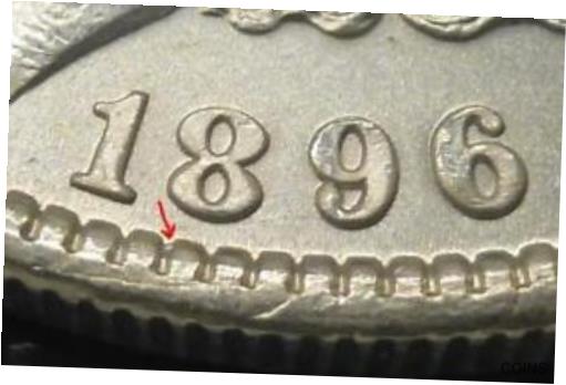 【極美品/品質保証書付】 アンティークコイン コイン 金貨 銀貨 [送料無料] 1896 NGC MS 64 VAM-19 MPD "8" Silver Morgan Dollar, 8 in Denticles, Top-100