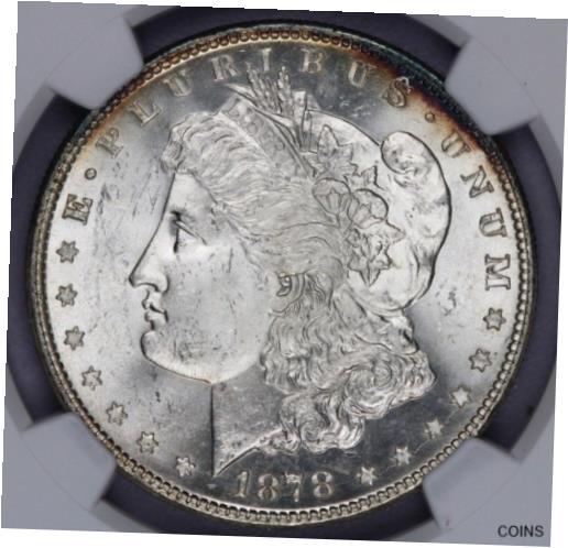 yɔi/iۏ؏tz AeB[NRC RC   [] 1878-P 1878 7/8 TF Strong Morgan Dollar $1 NGC - MS 63 beautiful subtle color!