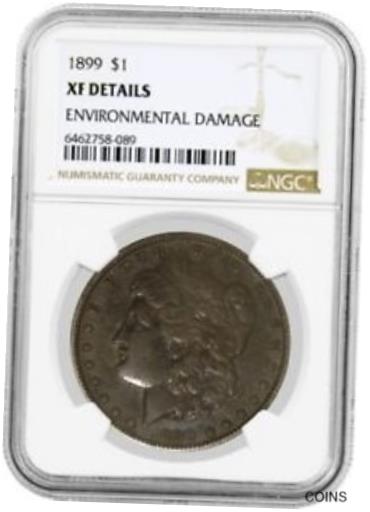  アンティークコイン コイン 金貨 銀貨  1899 $1 Morgan Silver Dollar NGC XF Details Environmental Damage Key Date Coin