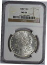 【極美品/品質保証書付】 アンティークコイン コイン 金貨 銀貨 [送料無料] 1887 Morgan Silver Dollar NGC MS 64 - 224290A