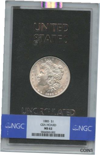 yɔi/iۏ؏tz AeB[NRC RC   [] 1885 Morgan Dollar GSA HOARD S$1 NGC MS62