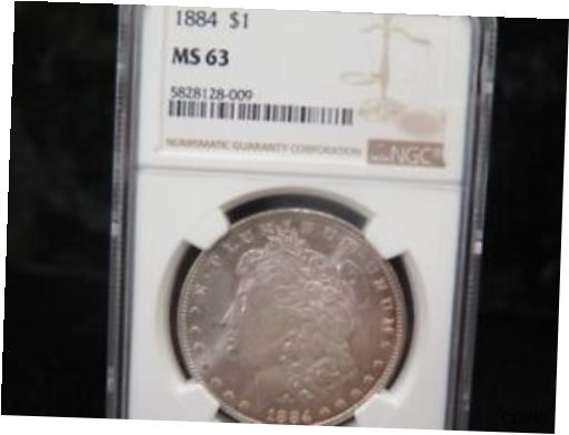 楽天金銀プラチナ　ワールドリソース【極美品/品質保証書付】 アンティークコイン コイン 金貨 銀貨 [送料無料] 1884 Morgan Silver Dollar, NGC Graded MS-63. Great Deals. Coin Store Sale#8009