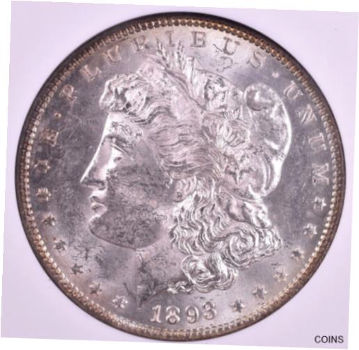 【極美品/品質保証書付】 アンティークコイン 銀貨 1893-O Morgan Silver Dollar - NGC MS61 CAC [送料無料] #sot-wr-012100-2210