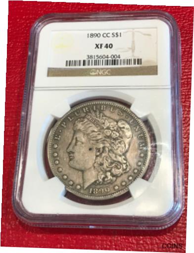 ڶ/ʼݾڽա ƥ    [̵] NGC XF40 1890 CC CARSON CITY MINT MORGAN SILVER DOLLAR COIN-MAY220