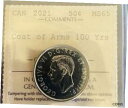 カナダ - 50 セント - 2021 ;紋章 100 年 - ICCS 認定 - MS-65Canada - 50 cents - 2021 ; Coat o...