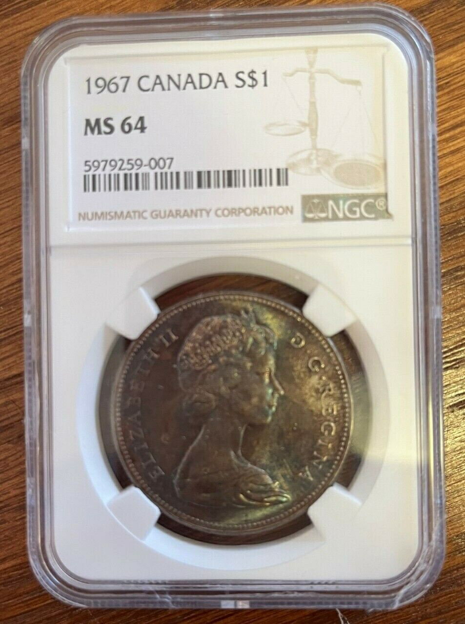 ڶ/ʼݾڽա ƥ  Canada Silver Dollar 1967 NGC MS64 [̵] #sot-wr-012124-119