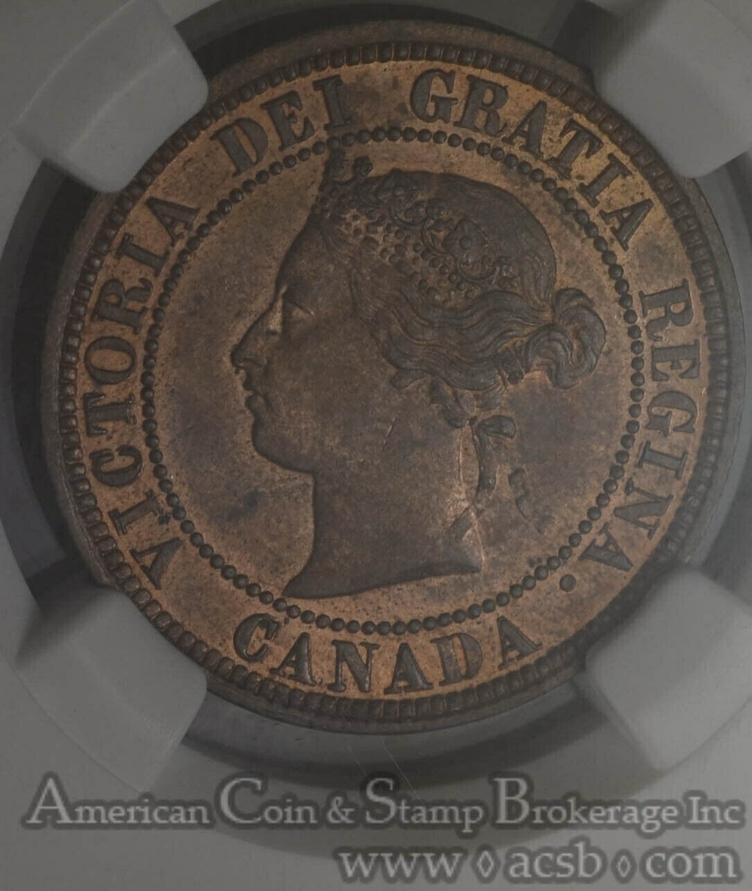 【極美品/品質保証書付】 アンティークコイン 硬貨 Canada 1c One Cent 1881 H MS64 RB NGC KM#7 DDO ERROR MIxed Font Double Legend [送料無料] #oot-wr-012124-2421