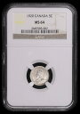 yɔi/iۏ؏tz AeB[NRC RC   [] 1920 CANADA FIVE CENT SILVER COIN UNCIRCULATED NGC MS 64