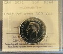 カナダ - 50 セント - 2021 - 紋章 100 年 - ICCS 認定 - MS-64Canada - 50 cents - 2021 - Coat ...