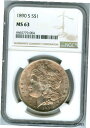 1890 コイン、米国銀貨 NGC MS63、コレクターアイテム1890 coin, United States Silver dollar NGC MS63, collectible item(3)