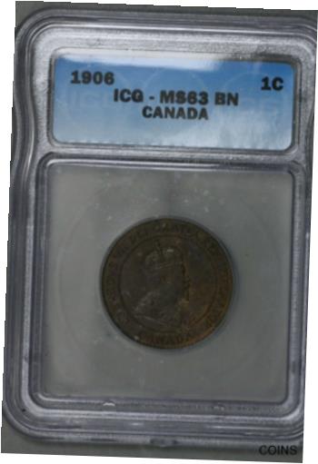 ڶ/ʼݾڽա ƥ Ų Canada 1906 1 Cent ICG MS 63 BN XE S379 [̵] #oof-wr-012125-625