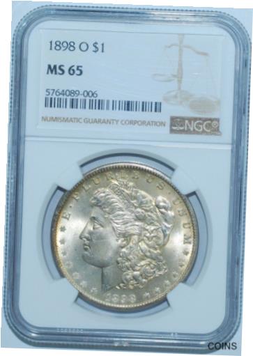 1898 O NGC MS65 モルガン シルバー ダラー1898 O NGC MS65 Morgan Silver Dollar