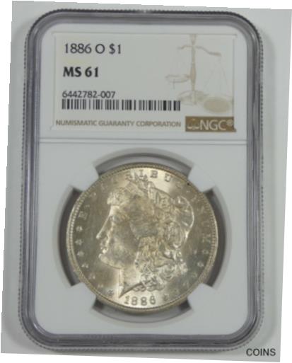 yɔi/iۏ؏tz AeB[NRC RC   [] 1886-O Morgan Dollar CERTIFIED NGC MS 61 Silver Dollar