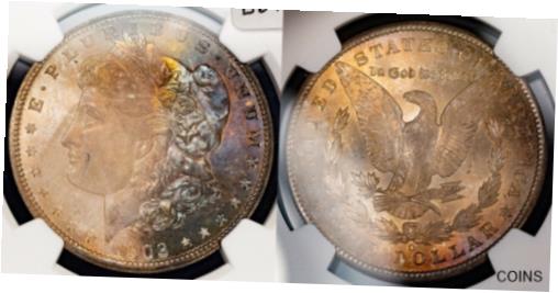 ڶ/ʼݾڽա ƥ    [̵] 1902-O $1 Morgan Silver Dollar - PQ - Pastel Rainbow Toning - NGC MS 63 - B2192